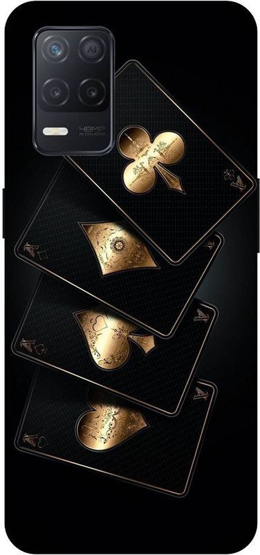 ThePrintlink Back Cover for Realme 8 5G, RMX3241, CARD, PLAYING CARD, PATTI GOLD  (Multicolor, Shock Proof, Pack of: 1)