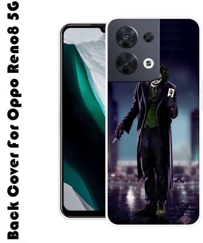 INDIALAND Back Cover for Oppo Reno8 5G  (Blue, Silicon, Pack of: 1)