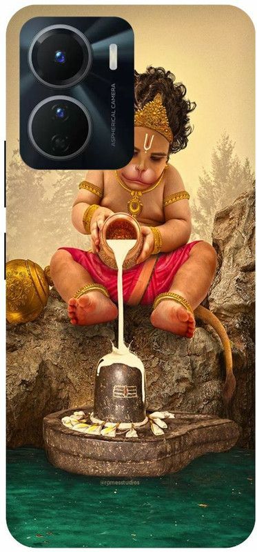 COVERJET Back Cover for VIVO Y16-BAL- HANUMAN- SHIVJI- BHAKT  (Green, Hard Case, Pack of: 1)