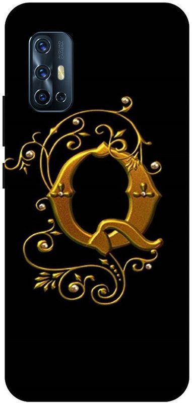 THE NARAYANA COLLECTIONS Back Cover for VIVO V17- 1919-Q,NAME,LATTER,ALPHABET  (Multicolor, Hard Case, Pack of: 1)