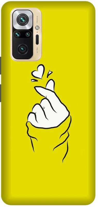 GRAFIQE Back Cover for REDMI Note 10 Pro Max M2101K6I LOVE, COUPLE FINGER, YELLOW  (Multicolor, Shock Proof, Pack of: 1)
