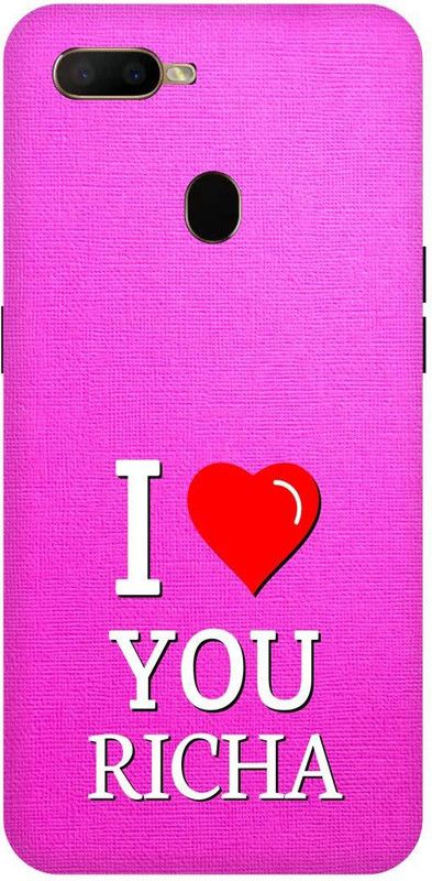 Zaplab Back Cover for OPPO A5s/CPH1909 I Love You Richa Printed Back Cove  (Multicolor, Waterproof, Pack of: 1)