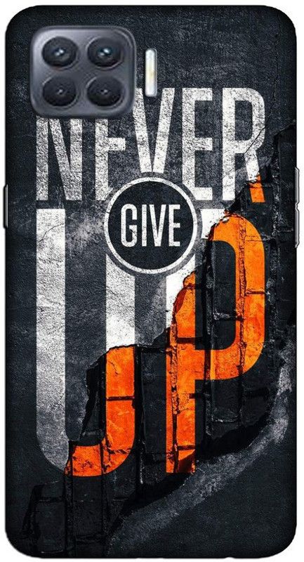 CROKIAN Back Cover for Oppo F17 Never give up Back Cover  (Multicolor, Hard Case, Pack of: 1)