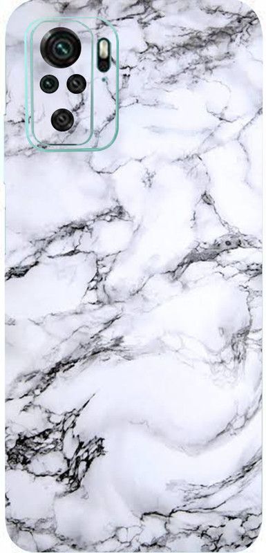 BUGGU Redmi Note 10, redmi note 10 Mobile Skin  (Ultra Super Milky White Marble Skin With High Matte Finish., Mobile Skin (Back+Side+Camera))