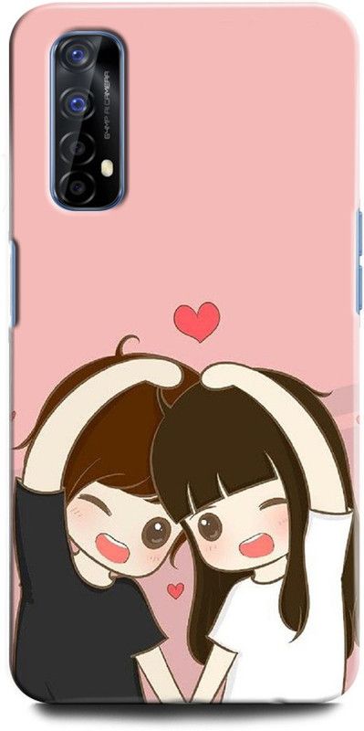 ORBIQE Back Cover for Realme Narzo 20 Pro GIRL BOY LOVE, ANIME, SWEET COUPLE, TOGETHER, HEART  (Multicolor, Shock Proof, Pack of: 1)
