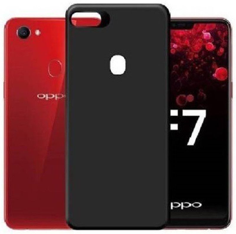 AKSHUD Back Cover for OPPO F7  (Black, Shock Proof, Pack of: 1)