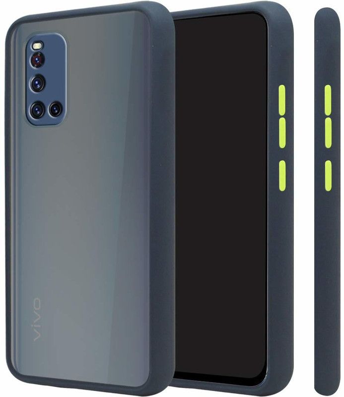 mamani Back Cover for Vivo V19 , Camera And Bumper Protector Case Cover (Blue)  (Blue, Camera Bump Protector, Silicon, Pack of: 1)