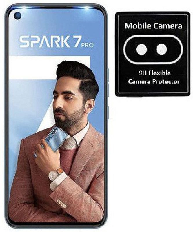 Mudshi Back Camera Lens Glass Protector for Tecno Spark 7 Pro  (Pack of: 2)
