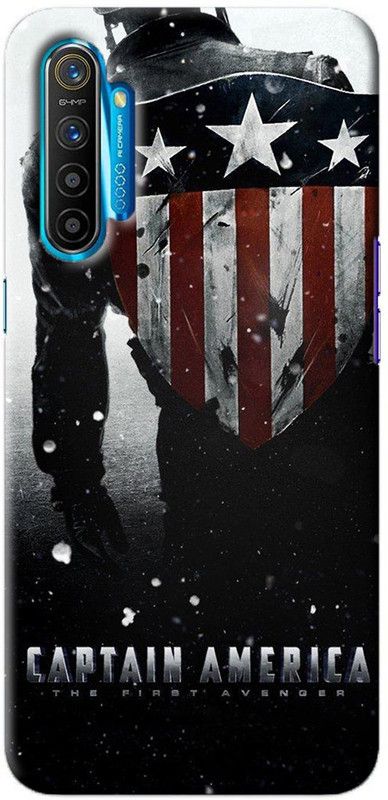 NDCOM Back Cover for REALME XT Captain America Printed  (Multicolor, Hard Case)