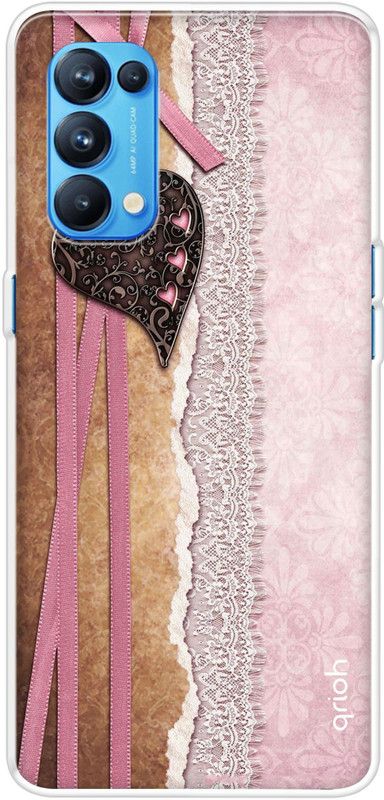 QRIOH Back Cover for Oppo Reno5 Pro  (Multicolor, Grip Case, Silicon, Pack of: 1)