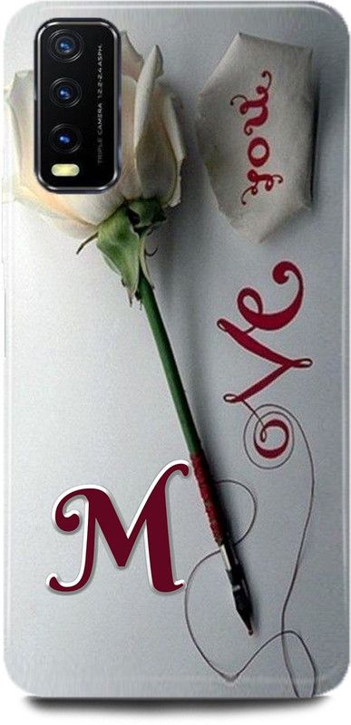 MP ARIES MOBILE COVER Back Cover for Vivo Y20i/V2027,M Loves M Name,M Name, M Letter, Alphabet,M Love M NAME  (Multicolor, Hard Case, Pack of: 1)