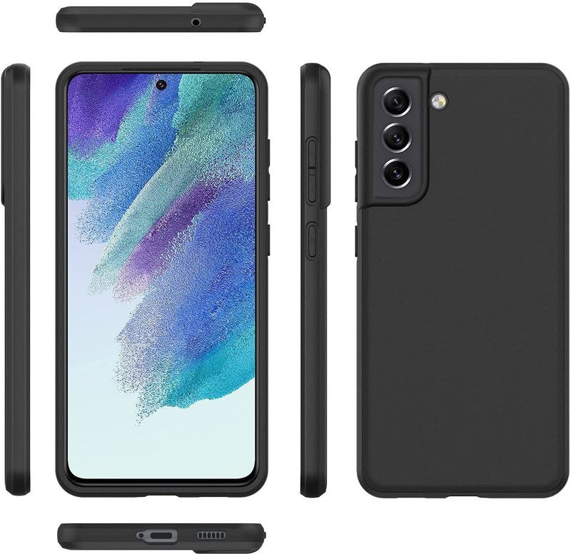 AKSHUD Back Cover for Samsung Galaxy S21FE 5G, BLACK (CA)  (Black, Shock Proof)