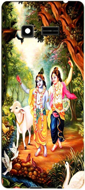 METOO Back Cover for Jio F220, Lord Krishna Design Printed Back Cover Print : 138  (Multicolor, Dual Protection, Silicon)