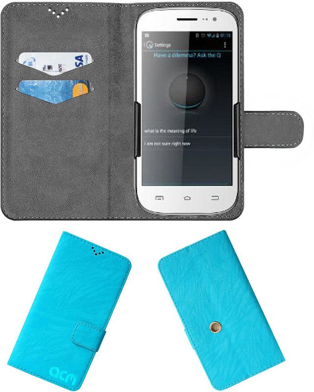 ACM Flip Cover for Spice Smart Flo Pace 2 Mi-502  (Blue, Cases with Holder, Pack of: 1)