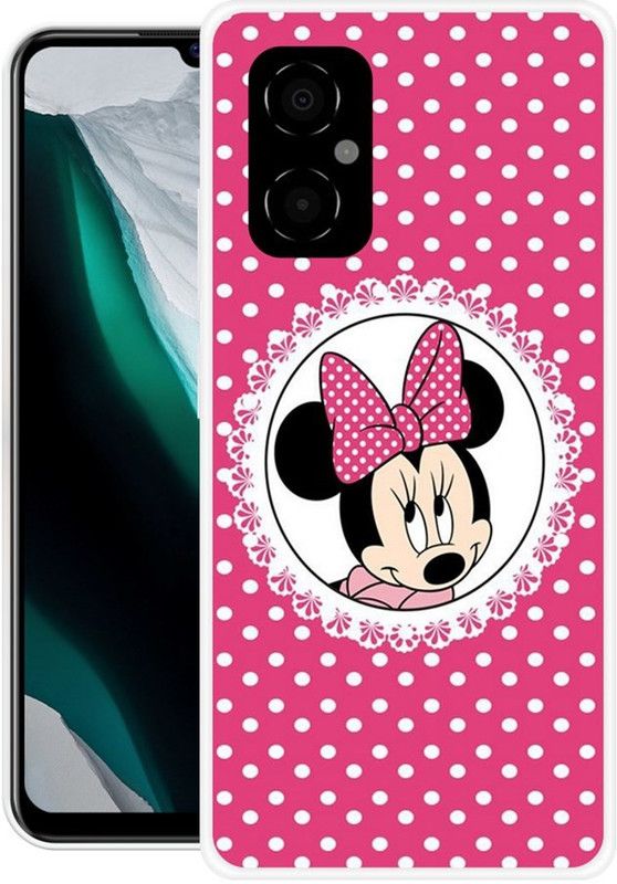 REALKING Back Cover for Poco M4 5G  (Pink, White, Grip Case, Silicon, Pack of: 1)
