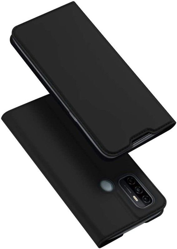 Elica Flip Cover for Oppo A53s  (Black, Shock Proof, Pack of: 1)