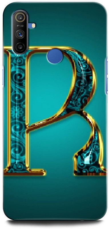 GRAFIQE Back Cover for Realme Narzo 20A RMX2050 R NAME BACK COVER, R LETTER SYMBOLS, R LETTER, R ALPHABET  (Multicolor, Shock Proof, Pack of: 1)