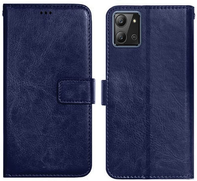 AmericHome Flip Cover for Infinix Hot 11 2022  (Blue, Dual Protection, Pack of: 1)