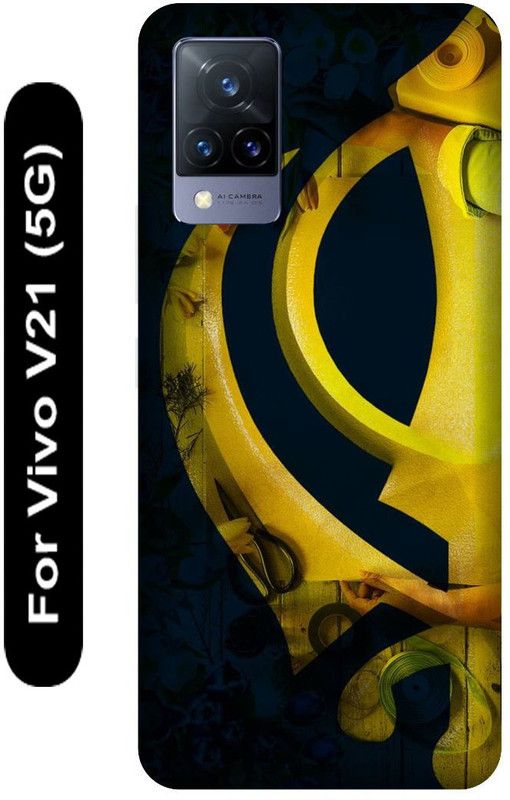 SSMORYA Back Cover for Vivo V21 5G, Khanda Printed  (Multicolor, Hard Case, Pack of: 1)