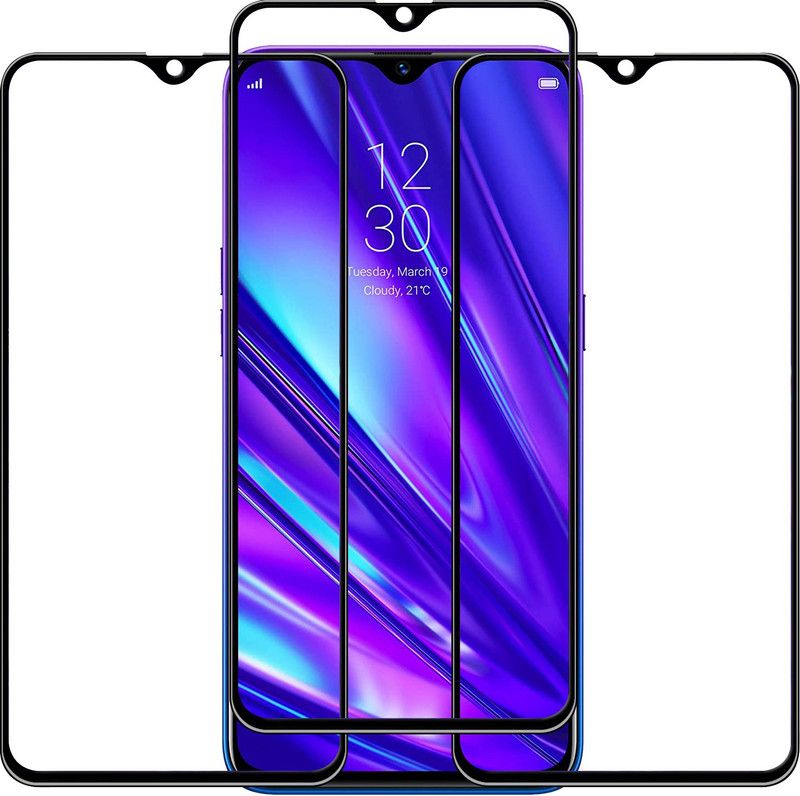 Roxel Edge To Edge Tempered Glass for Realme 5 Pro  (Pack of 3)