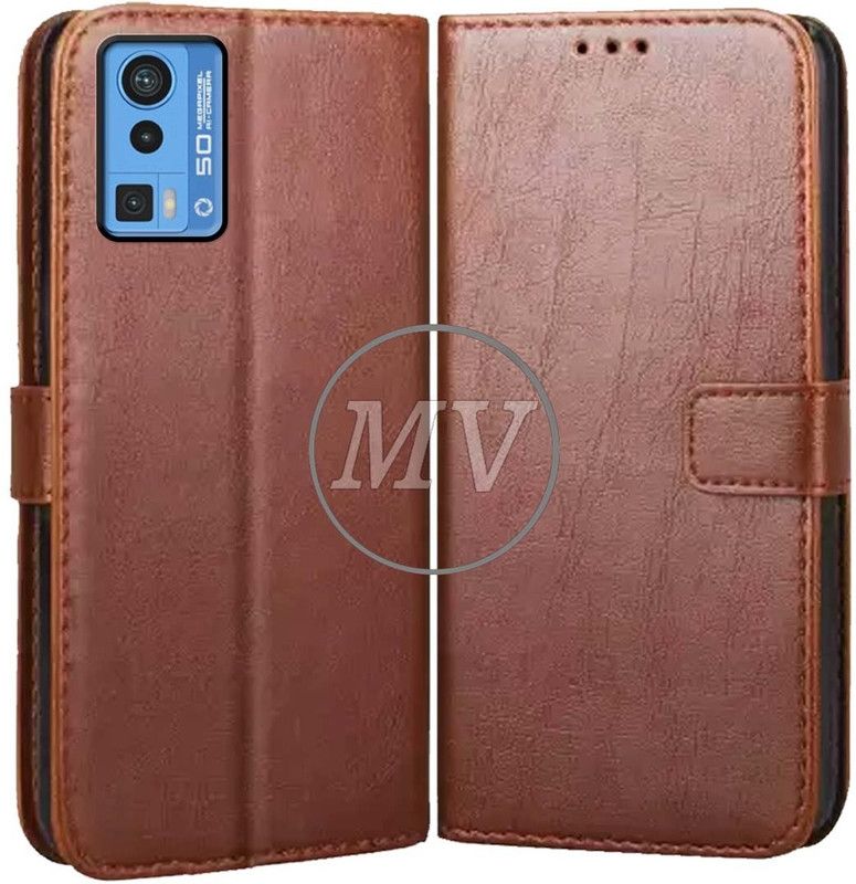 MV Back Cover for Lava Blaze Pro  (Brown, Cases with Holder, Pack of: 1)