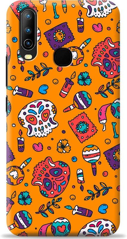 Crafter Back Cover for Vivo Y12  (Orange, Shock Proof, Pack of: 1)