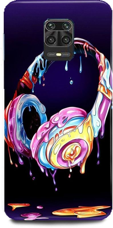 MRBE Back Cover for POCO M2 Pro, MUSIC HEADPHONE BACK COVER  (Multicolor, Hard Case, Pack of: 1)