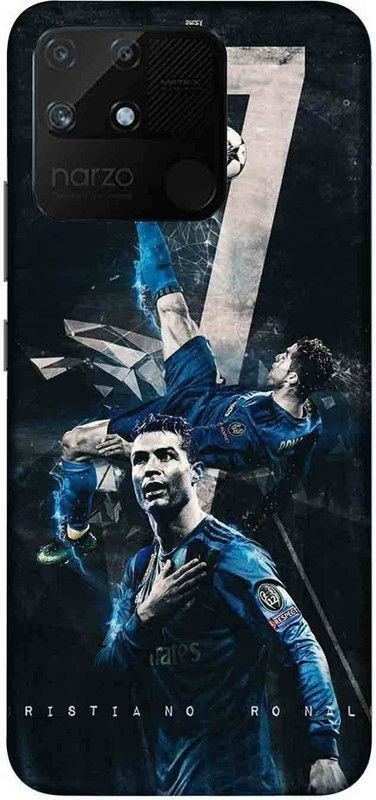 NDCOM Back Cover for Realme Narzo 50A Ronaldo Photo in Graphics Printed  (Multicolor, Hard Case, Pack of: 1)