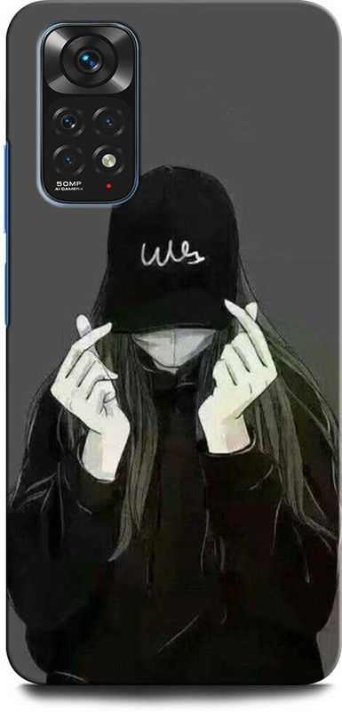 INTELLIZE Back Cover for Redmi Note 11 ANIME GIRL, BTS, BLACK LOVER, CAP, AMOR  (Multicolor, Hard Case, Pack of: 1)