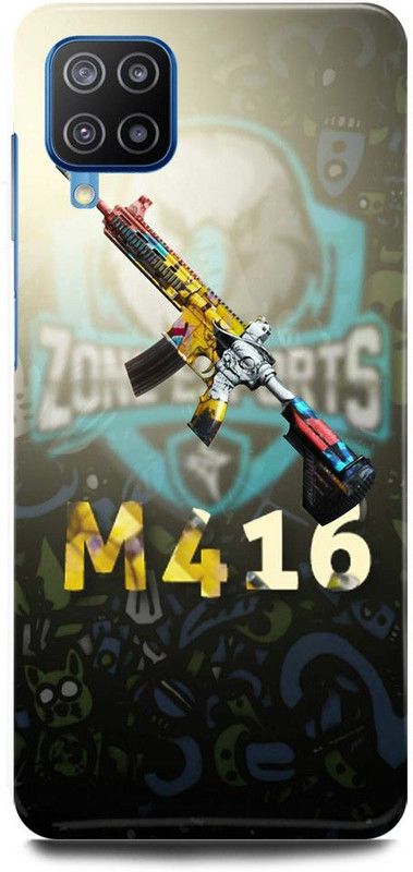 FRONK Back Cover for Samsung Galaxy M32, PUBG, GAME, GUN, M416, BANDOOK  (Grey, Hard Case, Pack of: 1)