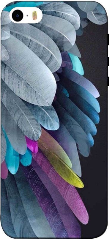 NDCOM Back Cover for iPhone SE Feather Art Printed  (Multicolor, Hard Case, Pack of: 1)
