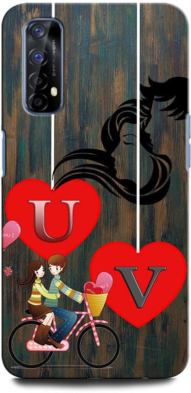 ORBIQE Back Cover for Realme Narzo 20 Pro UV, U LOVE V, V LOVE U, U LETTER, V LETTER, UV NAME  (Multicolor, Hard Case, Pack of: 1)