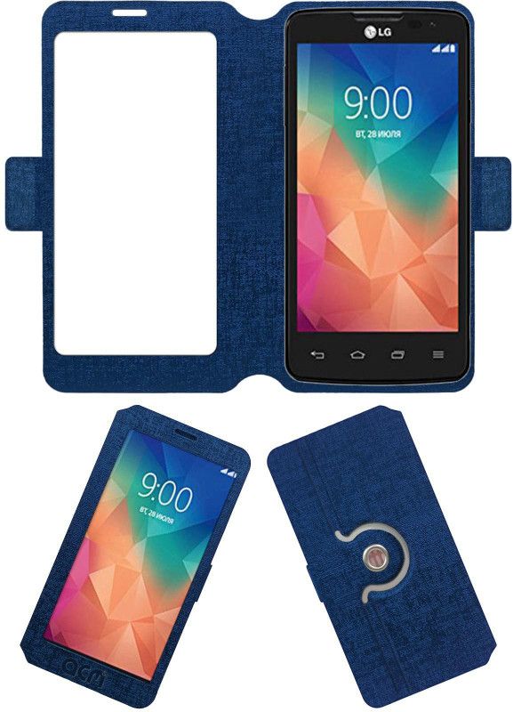 ACM Flip Cover for Lg L60i  (Blue, Cases with Holder, Pack of: 1)