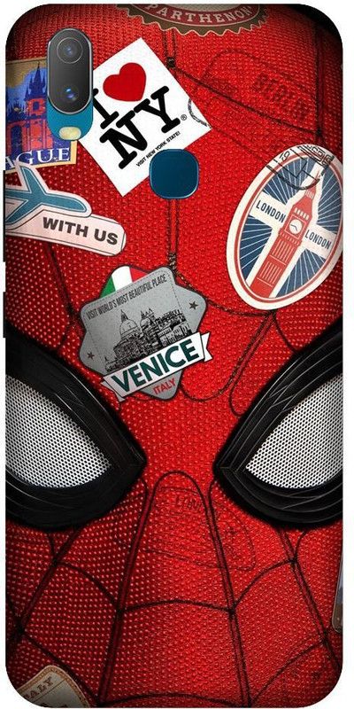 URCHIN Back Cover for Vivo Y11 Spiderman, Ultimate spiderman, Spiderman logo,  (Multicolor, Shock Proof, Pack of: 1)