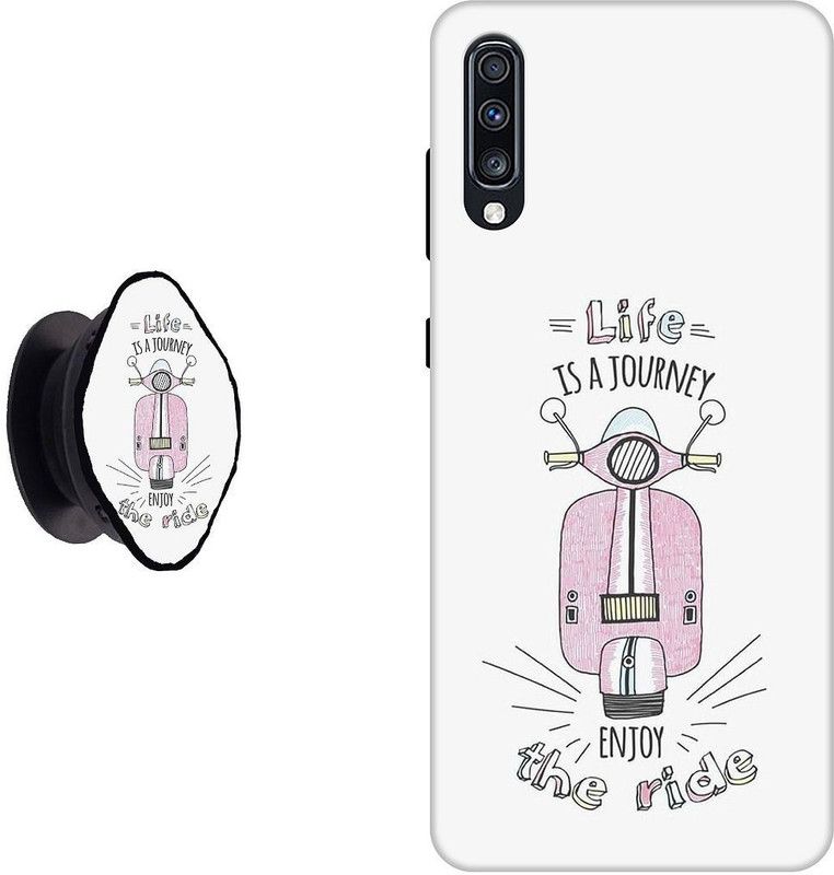 My Swag Back Cover for Samsung Galaxy A70  (White, Pink, Cases with Holder, Pack of: 2)