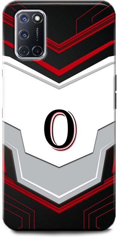 Afterglow Back Cover for Oppo A52 O, O LETTER, O NAME, O ALPHABET, ALPHABET  (Multicolor, Shock Proof, Pack of: 1)