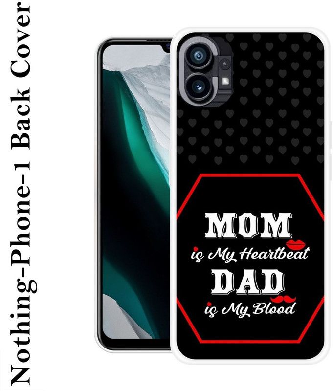 BAGRA Back Cover for Nothing Phone 1  (Black, White, Grip Case, Silicon, Pack of: 1)