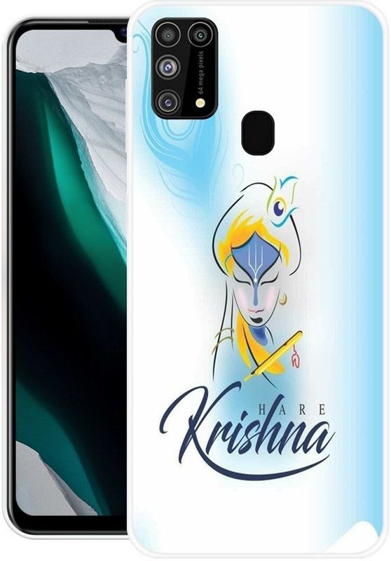 Krtagy Back Cover for Samsung Galaxy M31 Prime  (White, Blue, Dual Protection, Silicon, Pack of: 1)