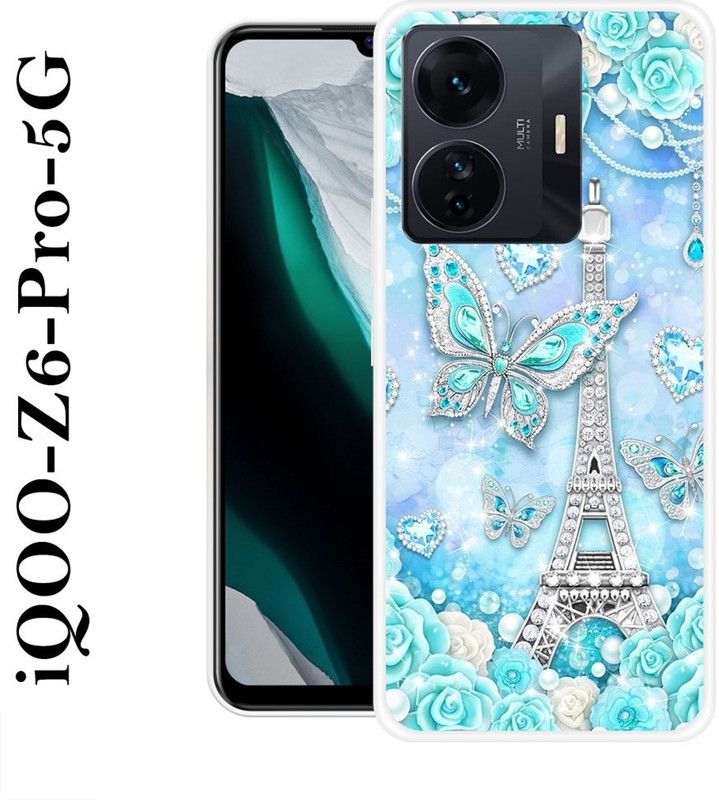 REDFLY Back Cover for IQOO Z6 Pro 5G  (Blue, Grip Case, Silicon)