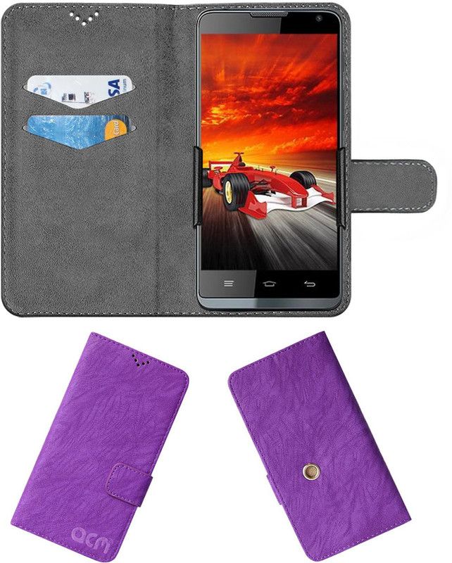 ACM Flip Cover for Intex Aqua Xtreme  (Purple, Cases with Holder, Pack of: 1)