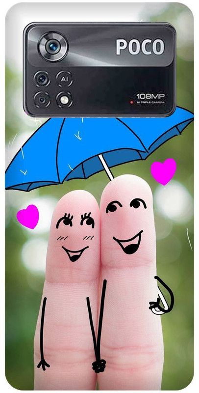 play fast Back Cover for POCO X4 Pro 5G, FINGER, LOVE, UMBRELLA, COUPLE, LOVE  (Green, Hard Case, Pack of: 1)