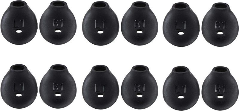 Somapa 12 pcs ( 6 pair ) level u earbuds in the Ear In The Ear Headphone Cushion  (Pack of 12, Black)