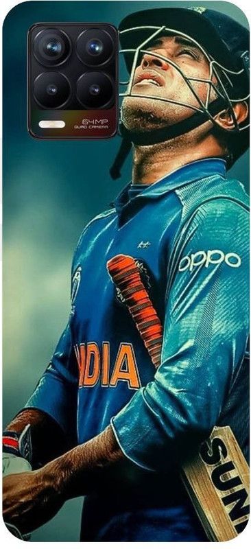 URCHIN Back Cover for Realme 8 Dhoni, Mahi, Mahendra singh Dhoni, Captain, india cricket, player, msd, sports  (Multicolor, Shock Proof)