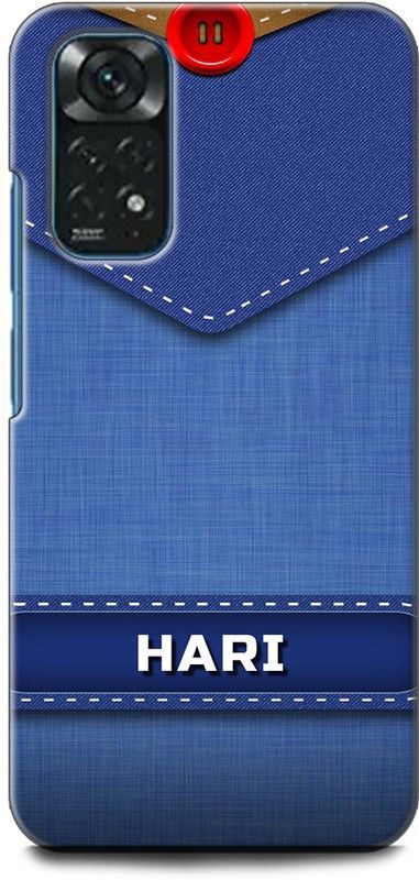 WallCraft Back Cover for Redmi Note 11, 2201117TI HARI NAME, H LETTER, BLUE, JEANS, ALPHABET, DESIGN  (Multicolor, Dual Protection, Pack of: 1)