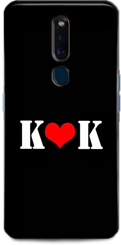 Afterglow Back Cover for Oppo F11 Pro K K, K LOVES K, K NAME, LETTER, ALPHABET, KK LOVE, HART  (Multicolor, Shock Proof, Pack of: 1)