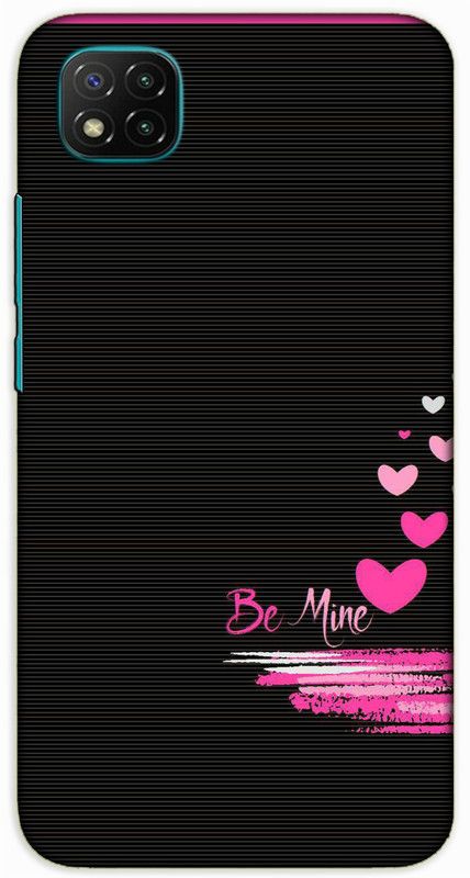 iprinto Back Cover for Poco C3 Love Theme Be Mine Back Cover  (Black, Hard Case, Pack of: 1)