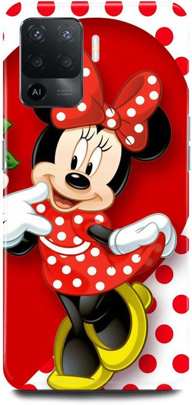 JUGGA Back Cover for OPPO F19 Pro, MICKEY,MICKEY MOUSE,ART, CARTOON, TEDDY,DOLL  (Red, Hard Case, Pack of: 1)