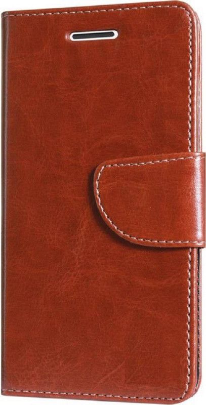 Krumholz Flip Cover for Mi Redmi 3s Prime  (Brown, Dual Protection, Pack of: 1)