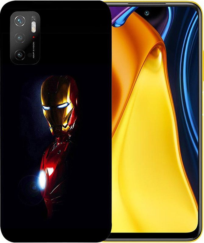 METOO Back Cover for POCO M3 Pro, Iron ManDesign back cover Print :: 694, POCO M3 Pro back cover for boys, girls, Friends  (Multicolor, Dual Protection, Silicon, Pack of: 1)
