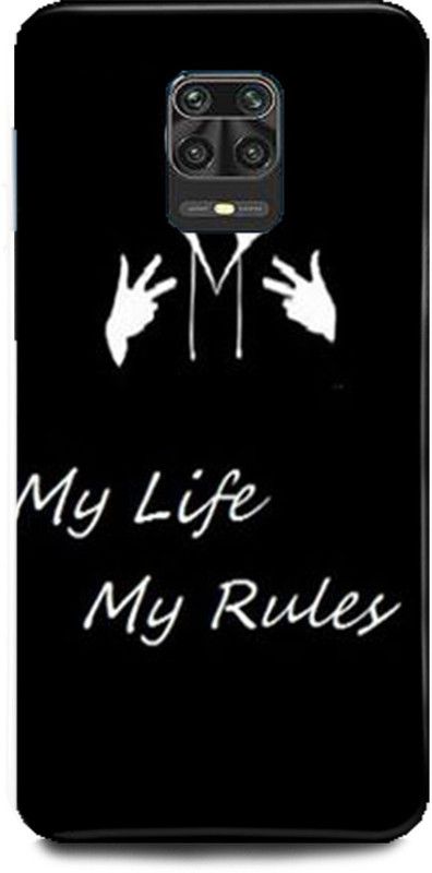 MRBE Back Cover for REDMI Note 9 Pro Max, MY LIFES MY RULES BACK COVER  (Multicolor, Hard Case, Pack of: 1)